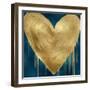 Big Hearted Gold on Teal-Lindsay Rodgers-Framed Art Print