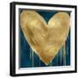 Big Hearted Gold on Teal-Lindsay Rodgers-Framed Art Print