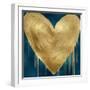 Big Hearted Gold on Teal-Lindsay Rodgers-Framed Art Print