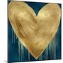 Big Hearted Gold on Teal-Lindsay Rodgers-Mounted Art Print