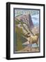 Big Horn Sheep - New Mexico-Lantern Press-Framed Art Print