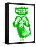 Big Horn Sheep Spray Paint Green-Anthony Salinas-Framed Stretched Canvas