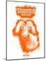 Big Horn Sheep Spray Paint Orange-Anthony Salinas-Mounted Poster
