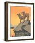 Big Horn Sheep, Travel Poster-null-Framed Art Print