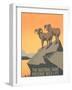 Big Horn Sheep, Travel Poster-null-Framed Art Print