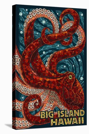 Big Island, Hawaii - Octopus - Mosaic-Lantern Press-Stretched Canvas