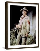 Big Jake by George Sherman and John Wayne with John Wayne, 1971 (photo)-null-Framed Photo