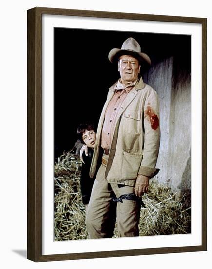Big Jake by George Sherman and John Wayne with John Wayne, 1971 (photo)-null-Framed Photo