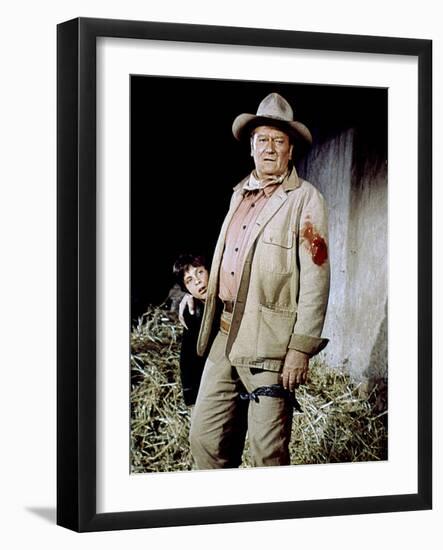 Big Jake by George Sherman and John Wayne with John Wayne, 1971 (photo)-null-Framed Photo