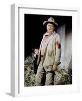 Big Jake by George Sherman and John Wayne with John Wayne, 1971 (photo)-null-Framed Photo