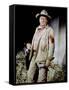 Big Jake by George Sherman and John Wayne with John Wayne, 1971 (photo)-null-Framed Stretched Canvas