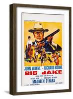 Big Jake, Top: John Wayne on French Poster Art, 1971-null-Framed Art Print