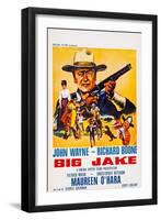 Big Jake, Top: John Wayne on French Poster Art, 1971-null-Framed Art Print