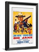 Big Jake, Top: John Wayne on French Poster Art, 1971-null-Framed Art Print