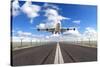 Big Jet Plane Taking off Runway-Jag_cz-Stretched Canvas