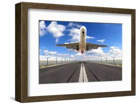 Big Jet Plane Taking off Runway-Jag_cz-Framed Photographic Print