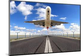 Big Jet Plane Taking off Runway-Jag_cz-Mounted Photographic Print