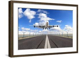 Big Jet Plane Taking off Runway-Jag_cz-Framed Photographic Print