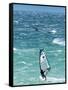 Big Jump Windsurfing in High Levante Winds in the Strait of Gibraltar, Valdevaqueros, Tarifa, Andal-Giles Bracher-Framed Stretched Canvas