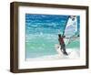 Big Jump Windsurfing in High Levante Winds in the Strait of Gibraltar, Valdevaqueros, Tarifa, Andal-Giles Bracher-Framed Photographic Print