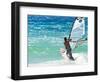 Big Jump Windsurfing in High Levante Winds in the Strait of Gibraltar, Valdevaqueros, Tarifa, Andal-Giles Bracher-Framed Photographic Print