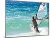 Big Jump Windsurfing in High Levante Winds in the Strait of Gibraltar, Valdevaqueros, Tarifa, Andal-Giles Bracher-Mounted Photographic Print