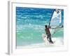 Big Jump Windsurfing in High Levante Winds in the Strait of Gibraltar, Valdevaqueros, Tarifa, Andal-Giles Bracher-Framed Photographic Print