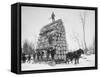 Big Load of Logs on a Horse Drawn Sled in Michigan, Ca. 1899-null-Framed Stretched Canvas