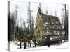 Big Load of Logs on a Skidder in Michigan, c.1880-null-Stretched Canvas