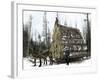 Big Load of Logs on a Skidder in Michigan, c.1880-null-Framed Giclee Print