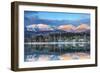 Big Mountain Reflects in Whitefish Lake, Whitefish, Montana, Usa-Chuck Haney-Framed Photographic Print