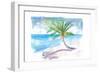 Big Palm For Dreaming Away On A White Caribbean Beach-M. Bleichner-Framed Art Print