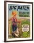 Big Patch Vegetable Label - Watsonville, CA-Lantern Press-Framed Art Print