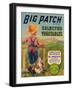 Big Patch Vegetable Label - Watsonville, CA-Lantern Press-Framed Art Print