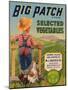 Big Patch Vegetable Label - Watsonville, CA-Lantern Press-Mounted Art Print