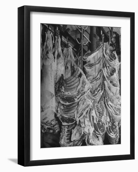 Big Pieces of Meat Hanging in the Wholesaler's Shop-Al Fenn-Framed Photographic Print