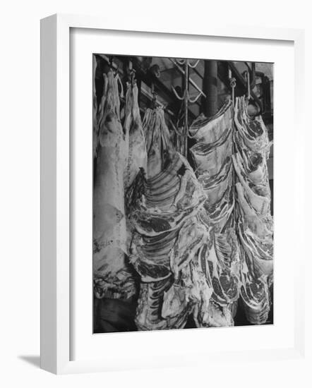 Big Pieces of Meat Hanging in the Wholesaler's Shop-Al Fenn-Framed Photographic Print