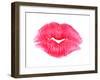 Big Pink Lipstick Kiss-null-Framed Art Print