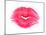 Big Pink Lipstick Kiss-null-Mounted Art Print