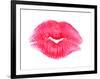 Big Pink Lipstick Kiss-null-Framed Art Print