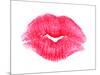 Big Pink Lipstick Kiss-null-Mounted Art Print