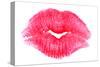 Big Pink Lipstick Kiss-null-Stretched Canvas