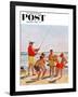 "Big Pole Little Fish" Saturday Evening Post Cover, September 1, 1956-Richard Sargent-Framed Giclee Print