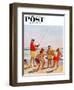 "Big Pole Little Fish" Saturday Evening Post Cover, September 1, 1956-Richard Sargent-Framed Giclee Print