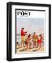 "Big Pole Little Fish" Saturday Evening Post Cover, September 1, 1956-Richard Sargent-Framed Giclee Print