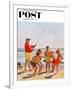 "Big Pole Little Fish" Saturday Evening Post Cover, September 1, 1956-Richard Sargent-Framed Giclee Print