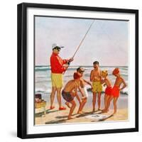 "Big Pole Little Fish", September 1, 1956-Richard Sargent-Framed Giclee Print