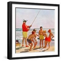 "Big Pole Little Fish", September 1, 1956-Richard Sargent-Framed Giclee Print