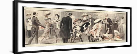 Big Posh Tea Party-null-Framed Premium Giclee Print