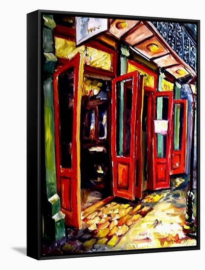 Big Red Doors in the French Quarter-Diane Millsap-Framed Stretched Canvas